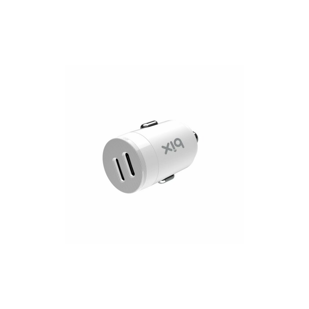 Bix BXCC65C 65W Çift Portlu PD 3.0 Type-C Araç Şarj Cihazı Beyaz
