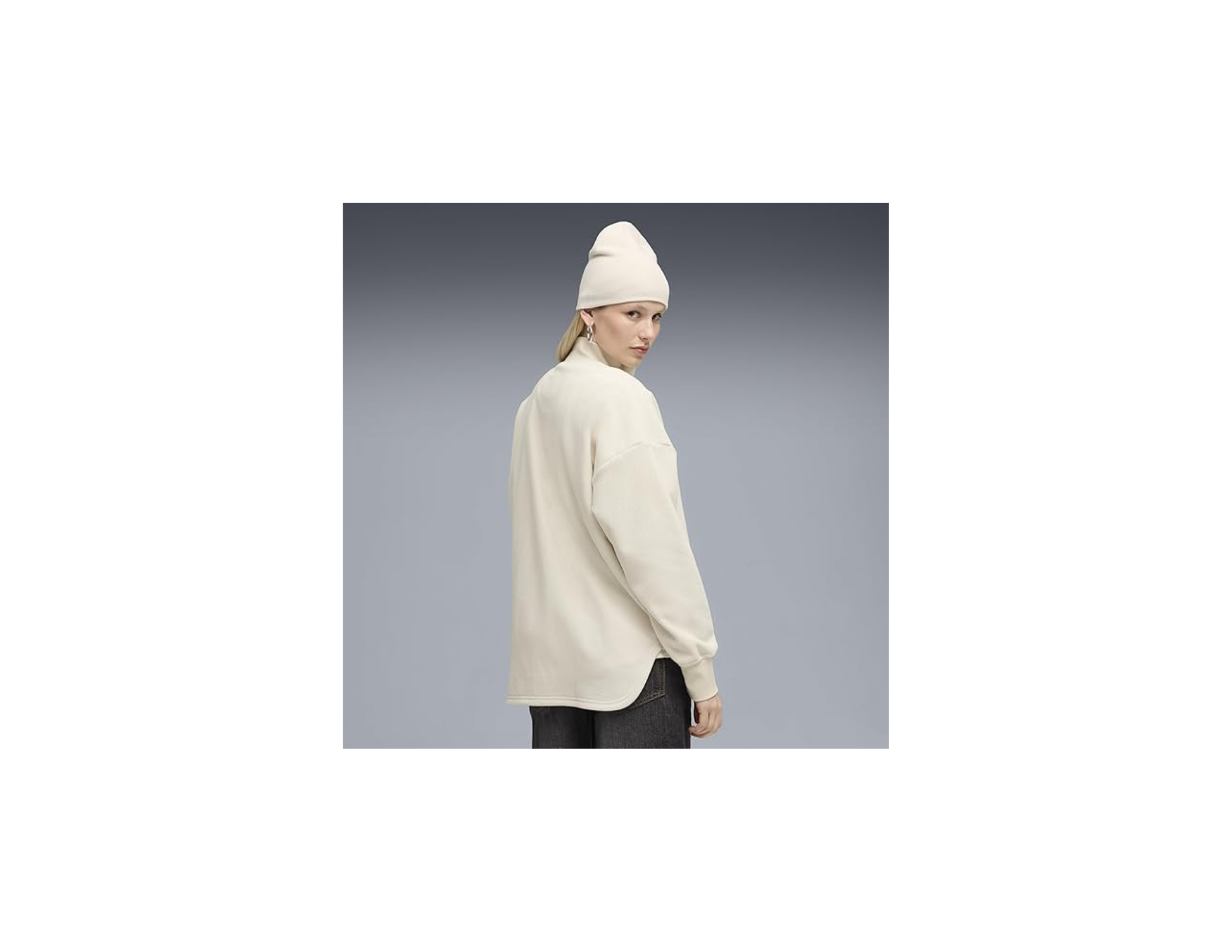 Puma Her Half-Zip Winterized Crew Sweats Kadın