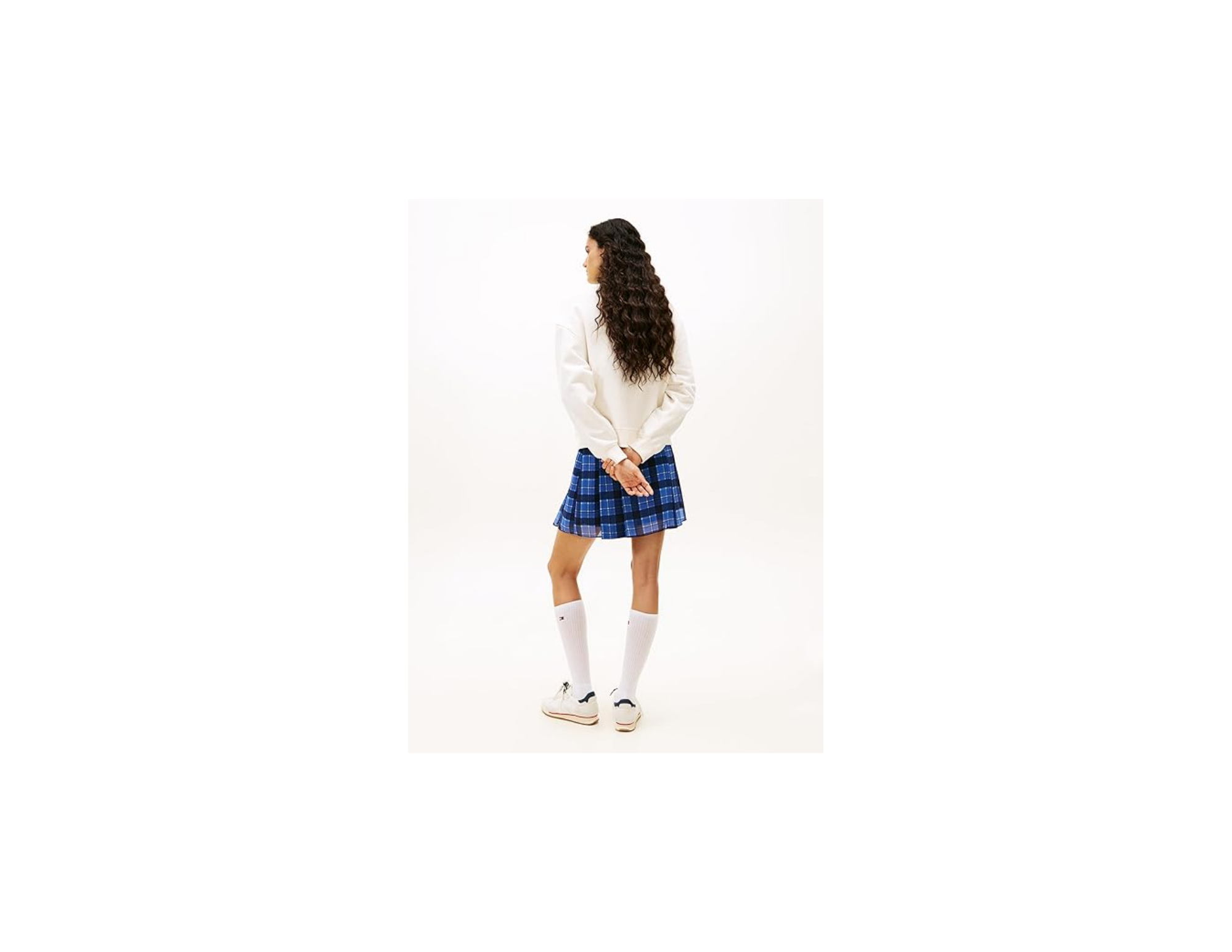 Tommy Jeans Bisiklet Yaka Düz Lacivert Kadın Sweatshırt Bxy Badge Crew Ext