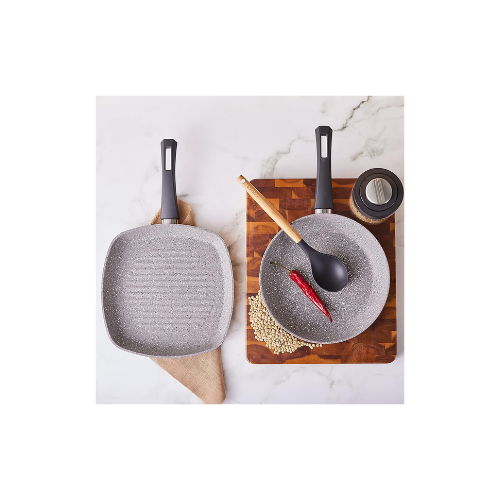 Karaca Gris Bio Granit Tava ve Grill Seti