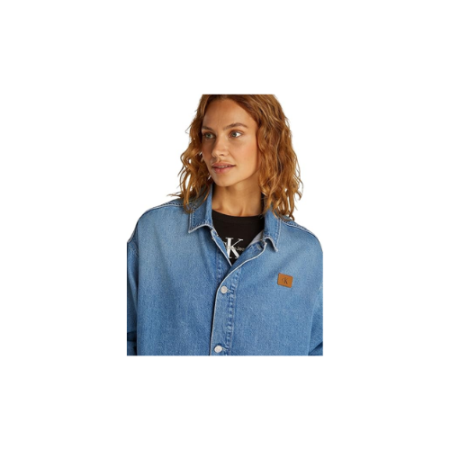 Calvin Klein Denim Overshirt Ceket Kadın Larcivert