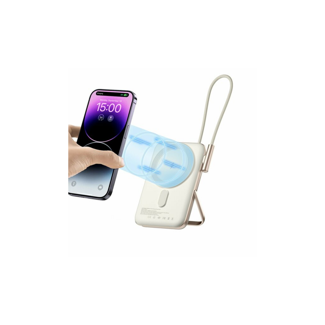 Juo Magsafe Powerbank 10000mAh Standlı 20W Dahili Type-C Kablolu Taşınabilir