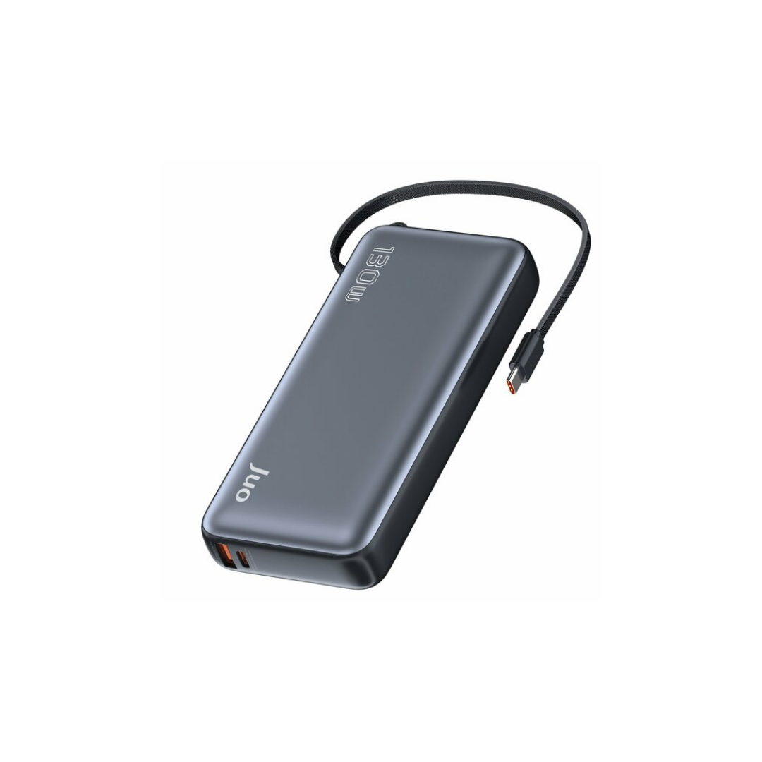 Juo 20000mAh 130W LED Ekranlı USB-A + Type-C Kablolu Powerbank Taşınabilir