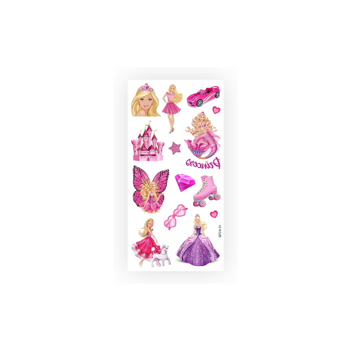 BearPear Pink Dreams Kız Çocuk Prenses Geçici Dövme