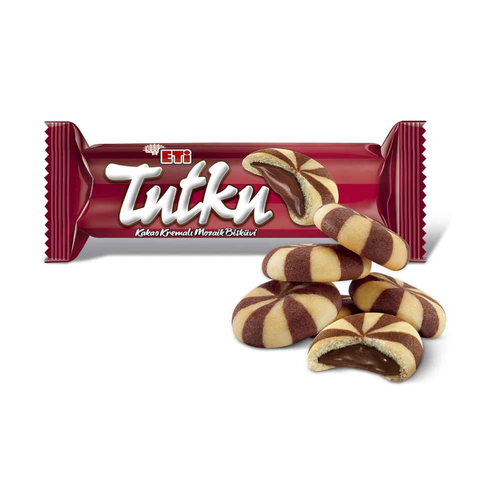 Eti Tutku Kakao Kremalı Mozaik Bisküvi 100 g x 24 Adet