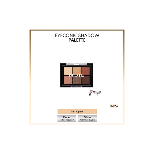 Note Cosmetics Eyeconic Eyeshadow Palette Mat ve Işıltılı Toz Göz Far Paleti