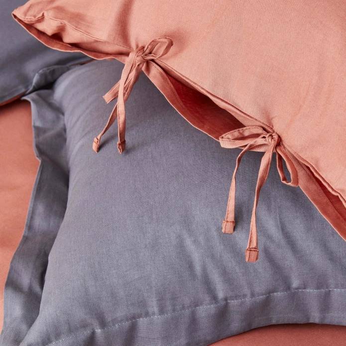 Karaca Home Basic Antrasit Terracotta Çift Taraflı Çift Kişilik Nevresim Takımı