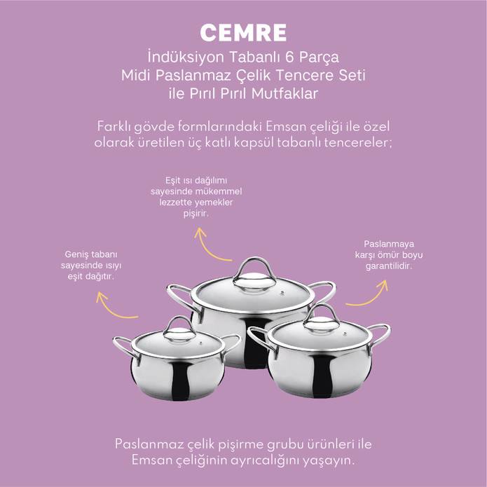 Emsan Cemre Midi Set 6 Parça