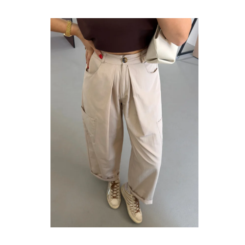 Cep Detay Piliseli Taş Pantolon