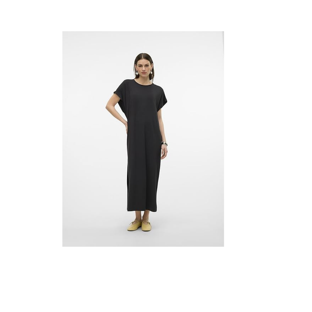 VERO MODA VMSINI SMART SS O-NECK 7/8 DRESS VMA Elbise Kadın