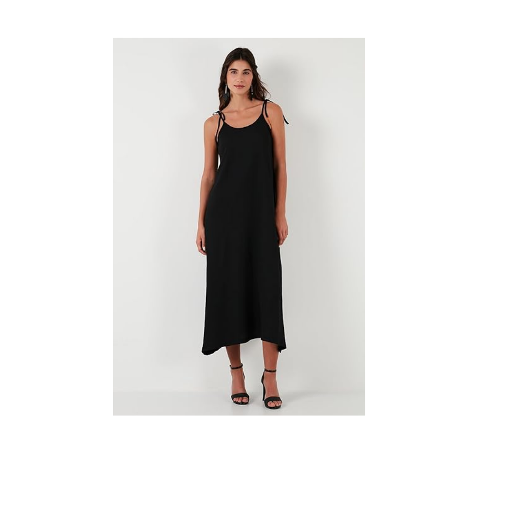 Lela Regular Fit İp Askılı Uzun Elbise Bayan ELBİSE 5865732