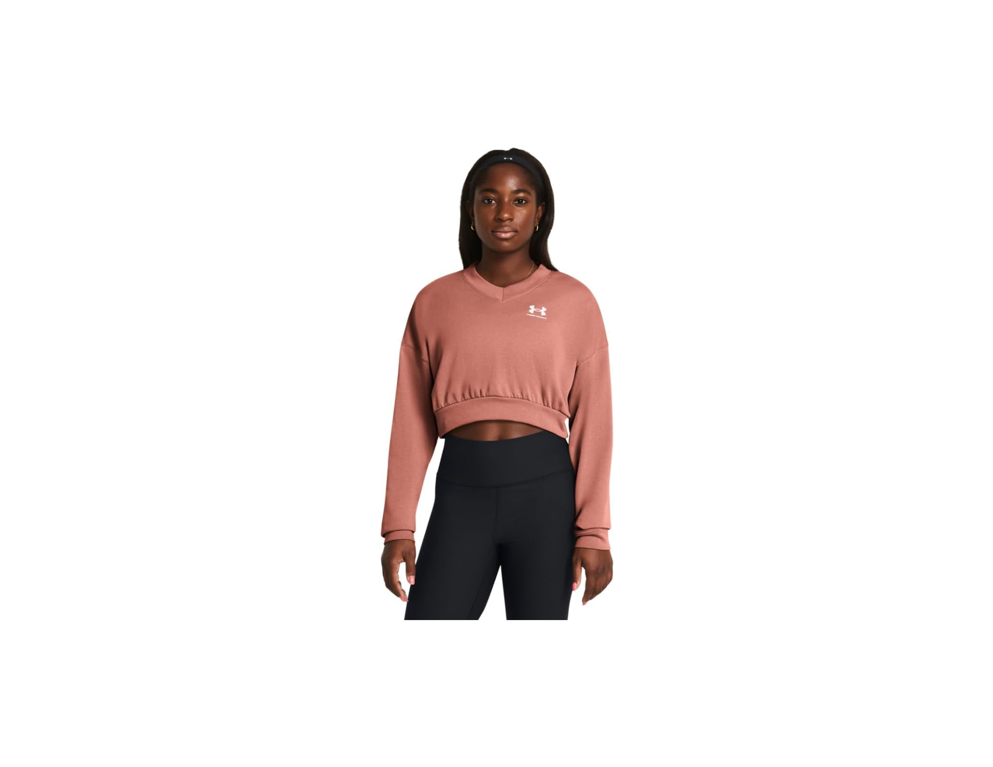 Under Armour Rakip Terry Büyük Boy Kırpılmış Bisiklet Yaka Sweatshirt Sweatshirt Kadın