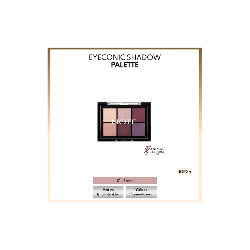 Note Cosmetics Eyeconic Eyeshadow Palette Mat ve Işıltılı Toz Göz Far Paleti