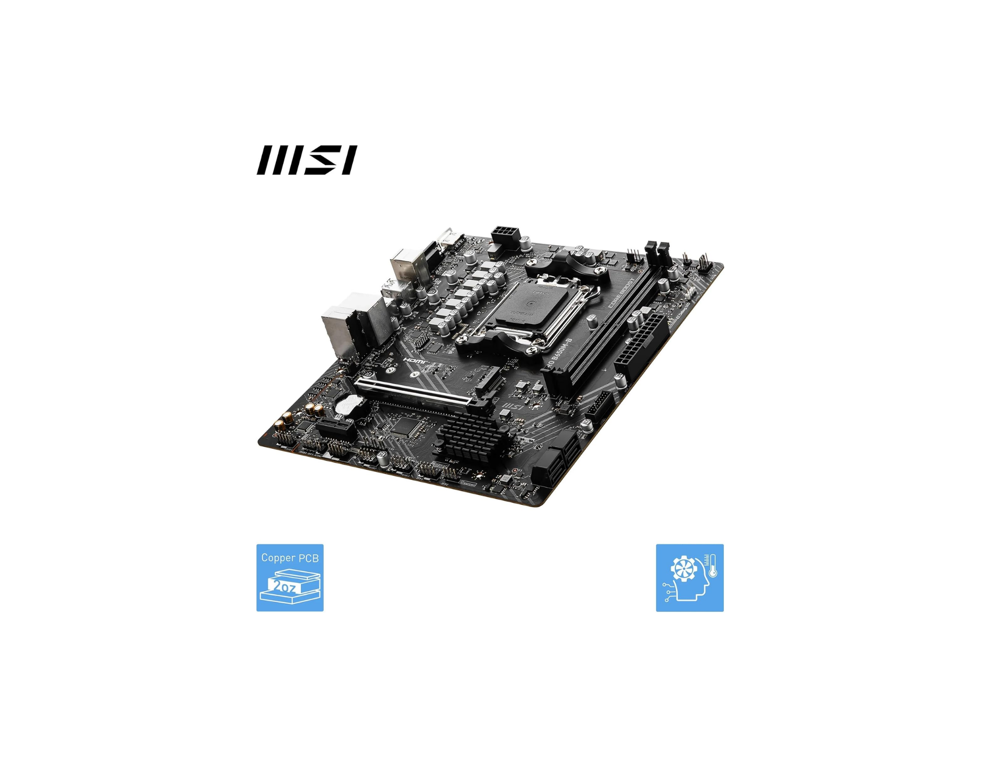 MSI MB PRO B650M-B AM5 DDR5 6800MHZ(OC) HDMI VGA M.2 USB3.2 2.5G LAN Matx