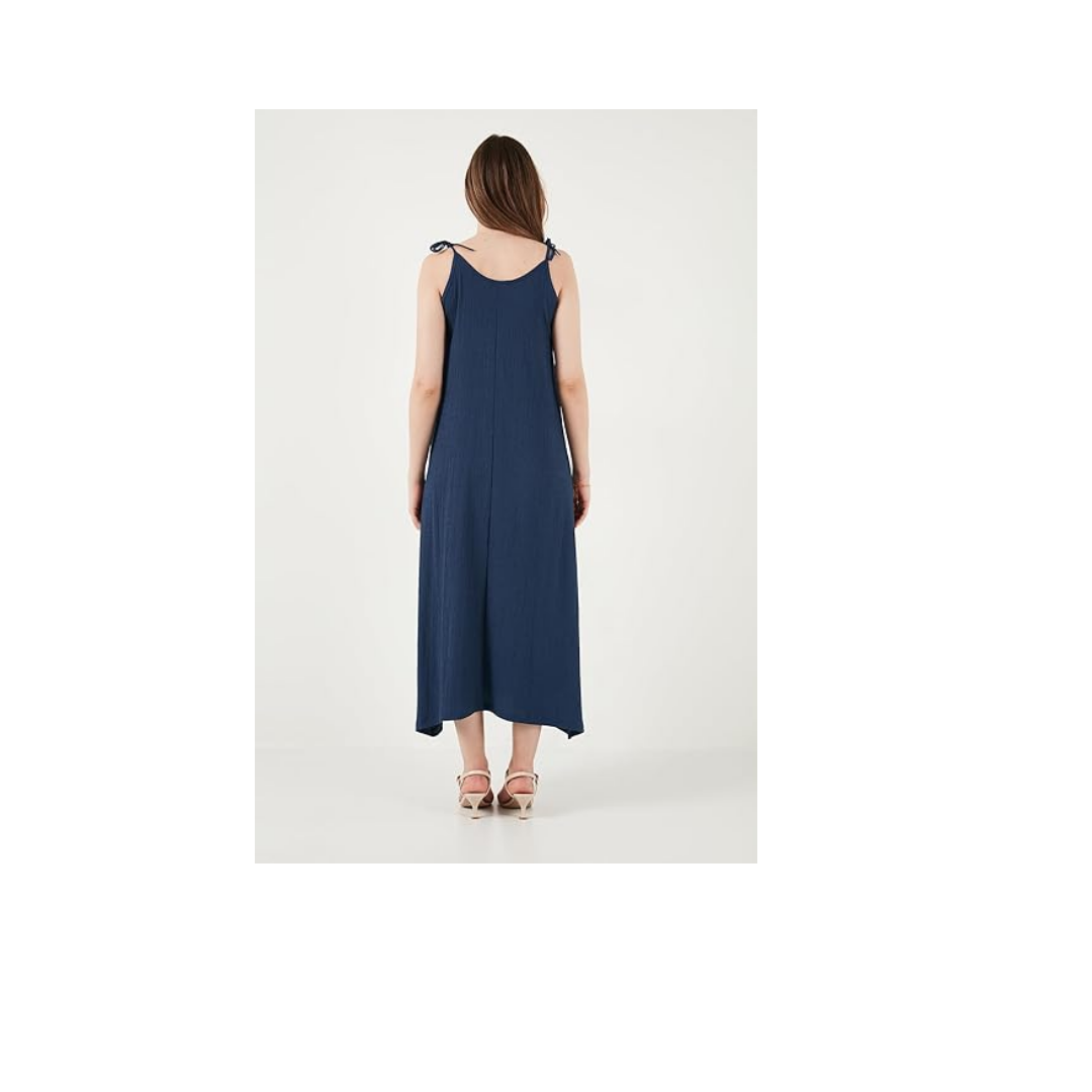 Lela Regular Fit İp Askılı Uzun Elbise Bayan ELBİSE 5865732