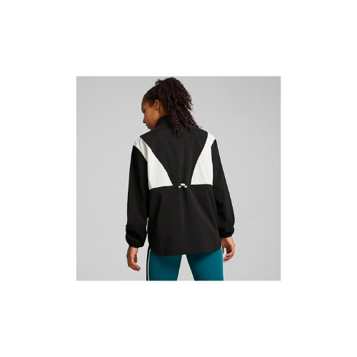 Puma Training Woven Jacket - Long Mont Kadın Siyah-Beyaz