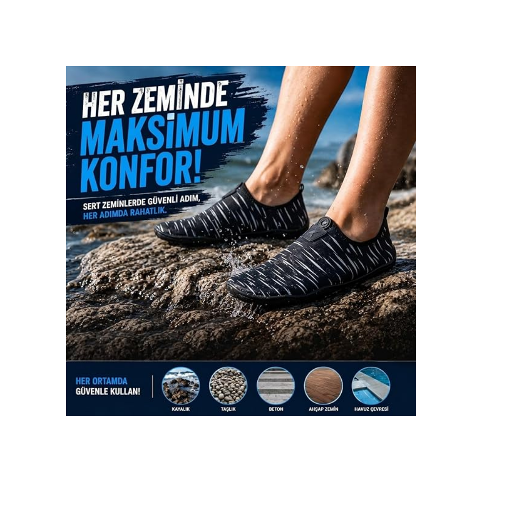 Black Deer Hayal Çok Amaçlı Plaj ve Deniz Ayakkabısı