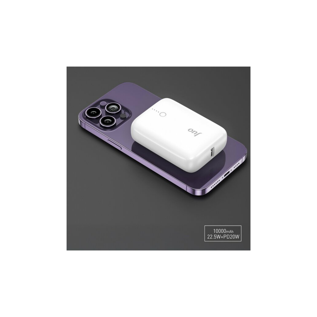 Juo 10000mAh 22.5W USB-A  Powerbank Taşınabilir Hızlı Şarj Cihazı Beyaz