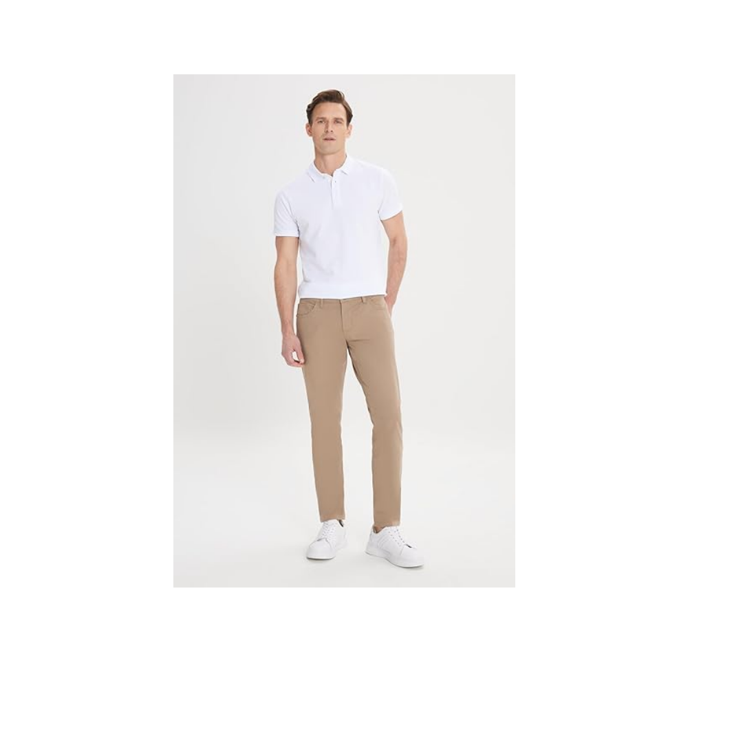 AC&Co/Altınyıldız Classics Slim Fit Dar Kesim 5 Cep Pamuklu Esnek Chino Pantolon