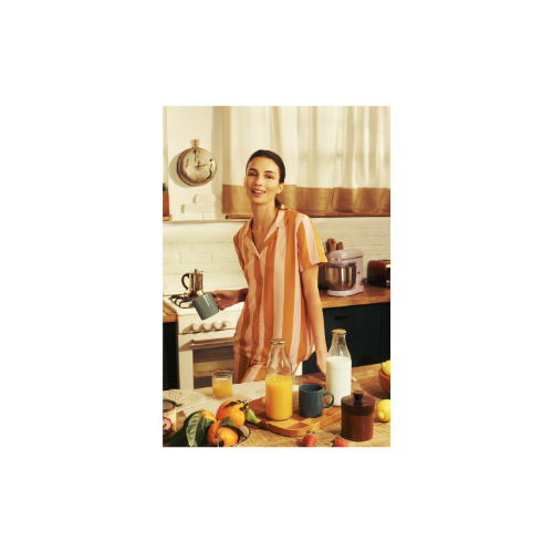 Renkli Bella Çizgili Düğmeli Gömlek Pantolon Pijama Takımı