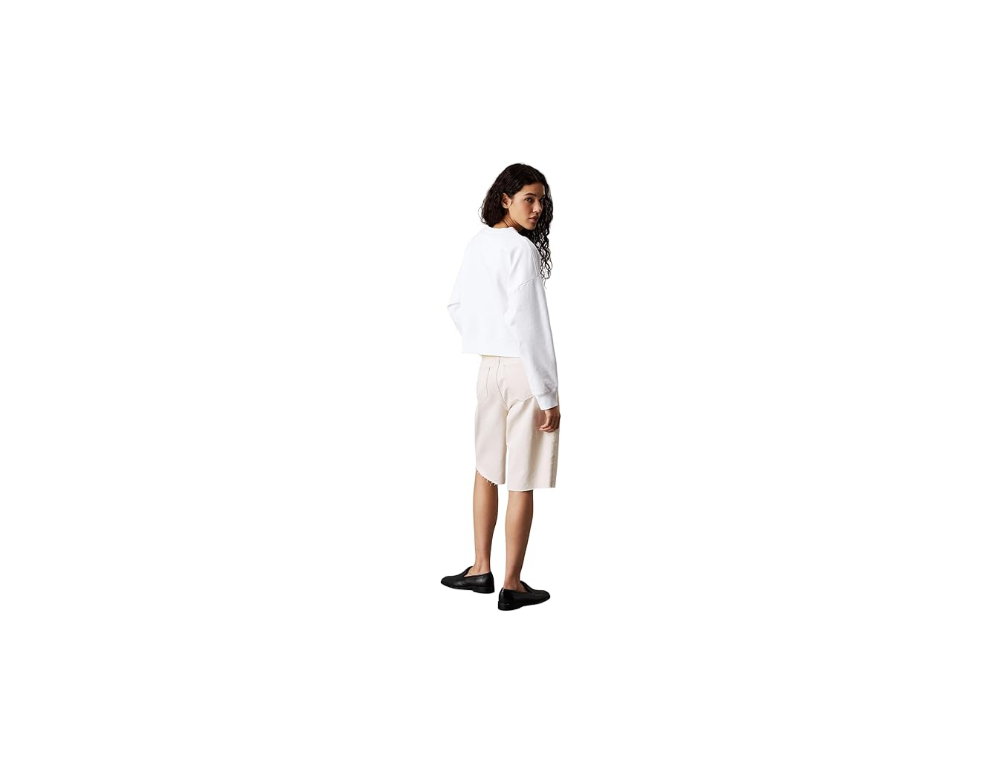 Calvin Klein LS Mnlg Frnch Trry R Sweatshirt Kadın