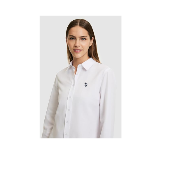 U.S. Polo Assn. Kadın Beyaz Gömlek Basic 50324791-VR013
