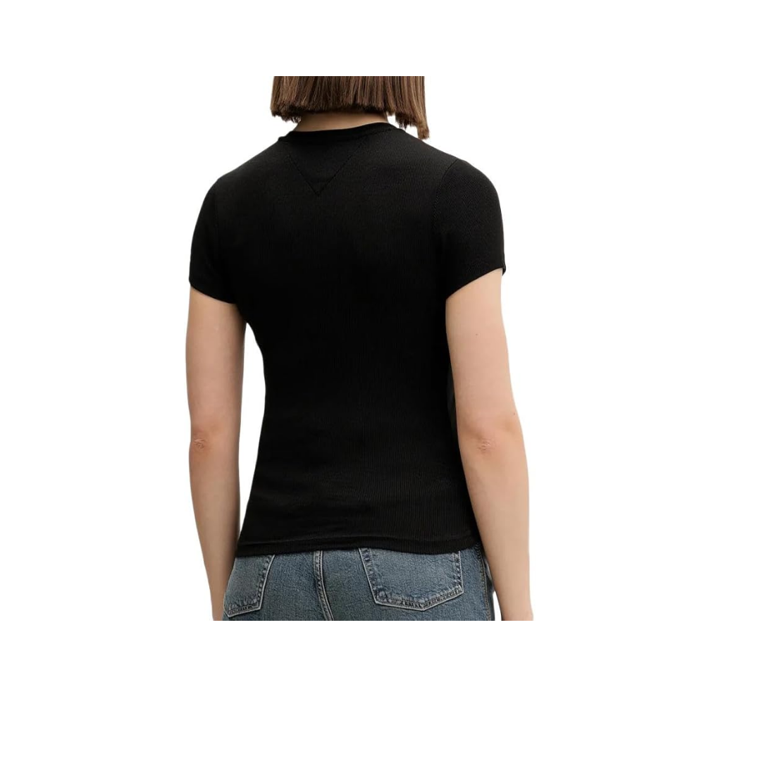 Tommy Hilfiger TJW SLIM ESS LOGO 1 RIB TEE EXT T-shirt Kadın