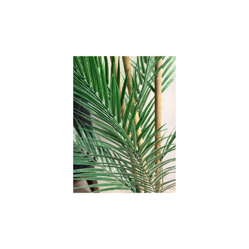 Bahçem Dekoratif Yapay Yapraklı Areka Palmiye Ağacı Plastik Saksılı 3 Gövde 90cm
