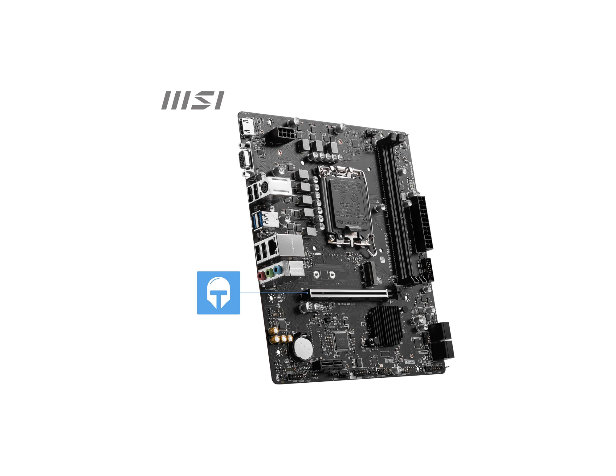 MSI MB PRO H610M-E DDR4 SOKET 1700 DDR4 3200(OC) HDMI VGA M.2 USB3.2 1x 1G LAN mATX Anakart
