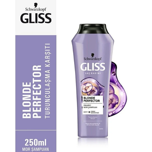 Gliss Blonde Perfector Mor Şampuan 250 Ml X 2 Adet