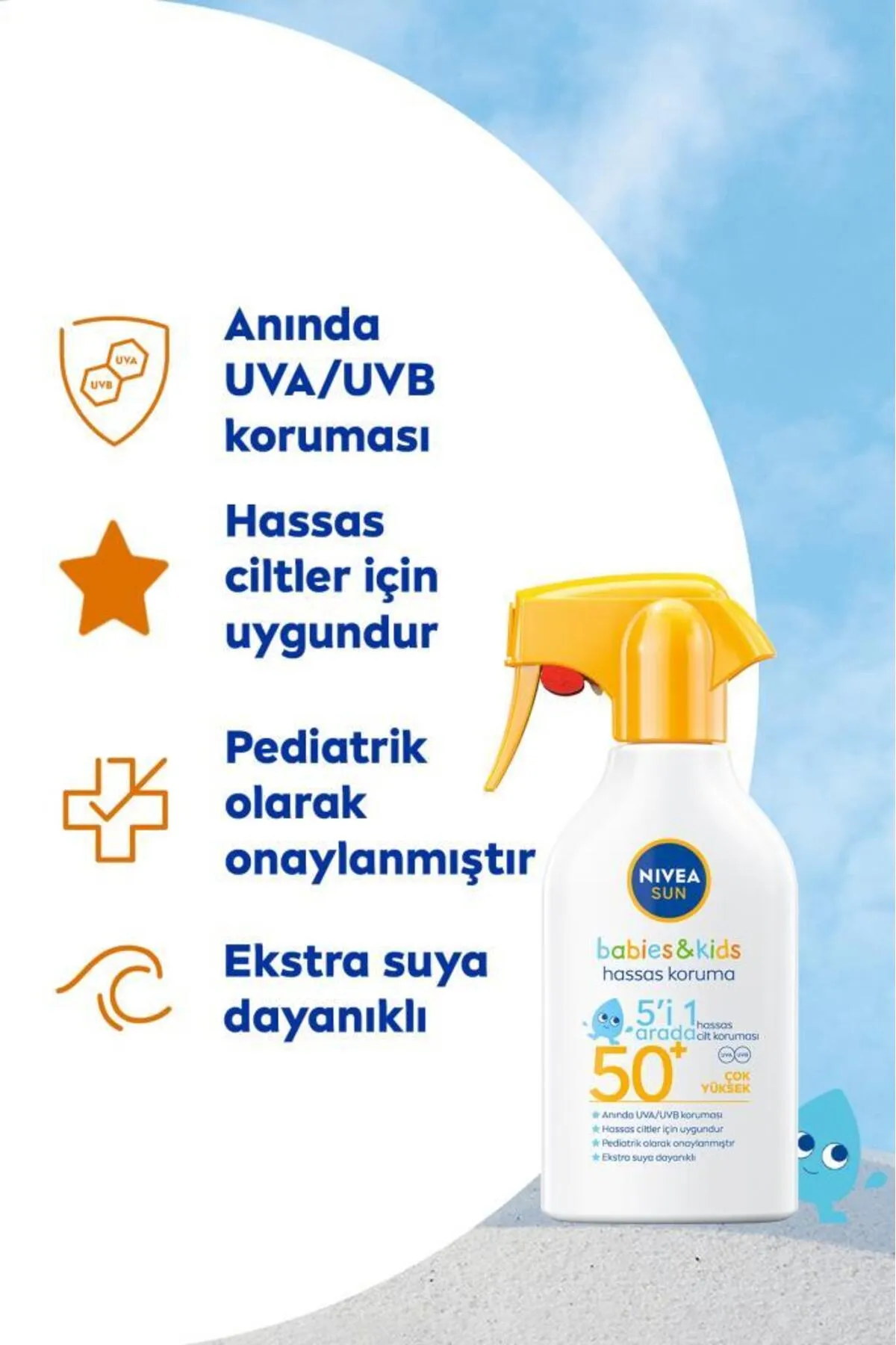 NIVEA Sun Bebek Ve Çocuklar İçin Güneş Spreyi 50Spf 270ml
