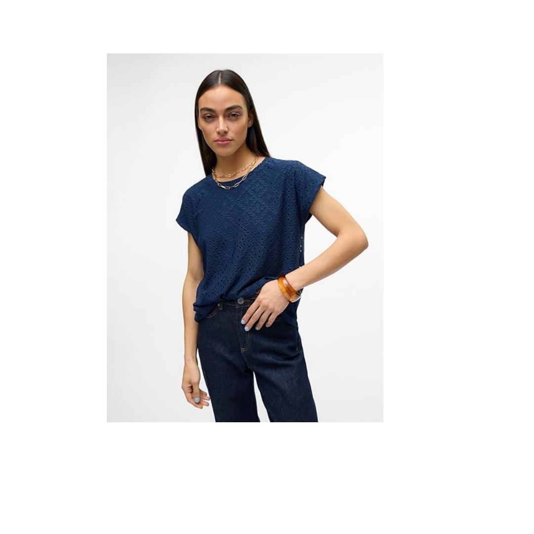 VERO MODA VMTASSA SS TOP JRS GA Tişört Kadın