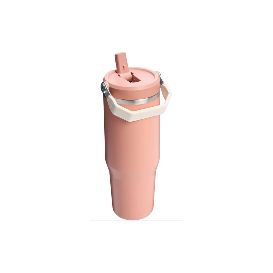 Stanley IceFlow Flip Straw Tumbler Pipetli Termos Bardak, Kiremit (Sienna), 0.89 Litre