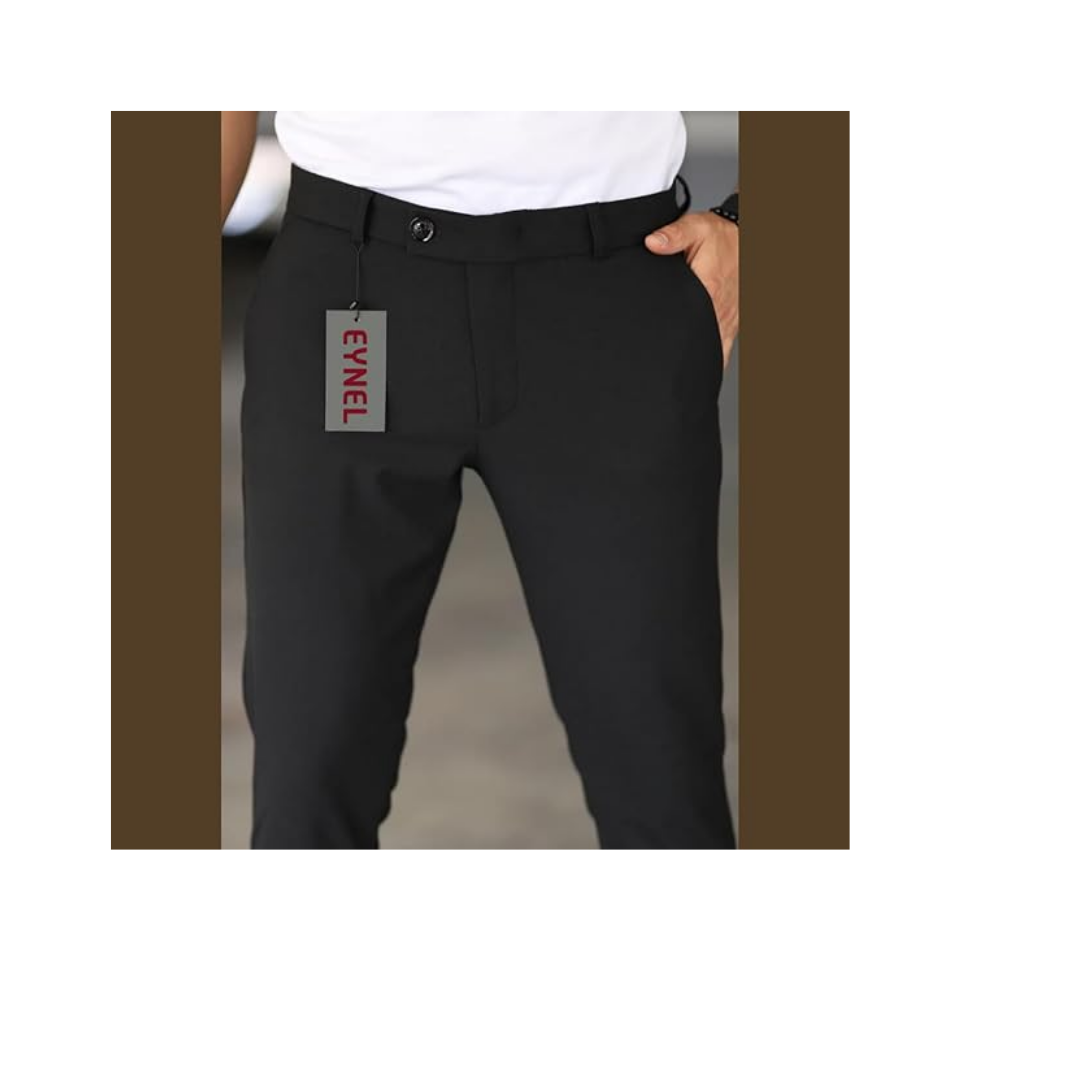 Erkek Italyan Kesim Likralı Kumaş Pantolon Dar Kesim Boru Paça Spor Tarzı Klasik Pantalon