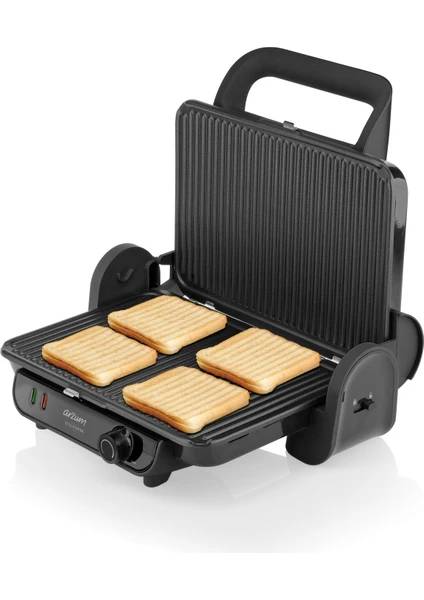 Arzum AR2005 Eco Panini 1800 W Izgara ve Tost Makinesi – Siyah