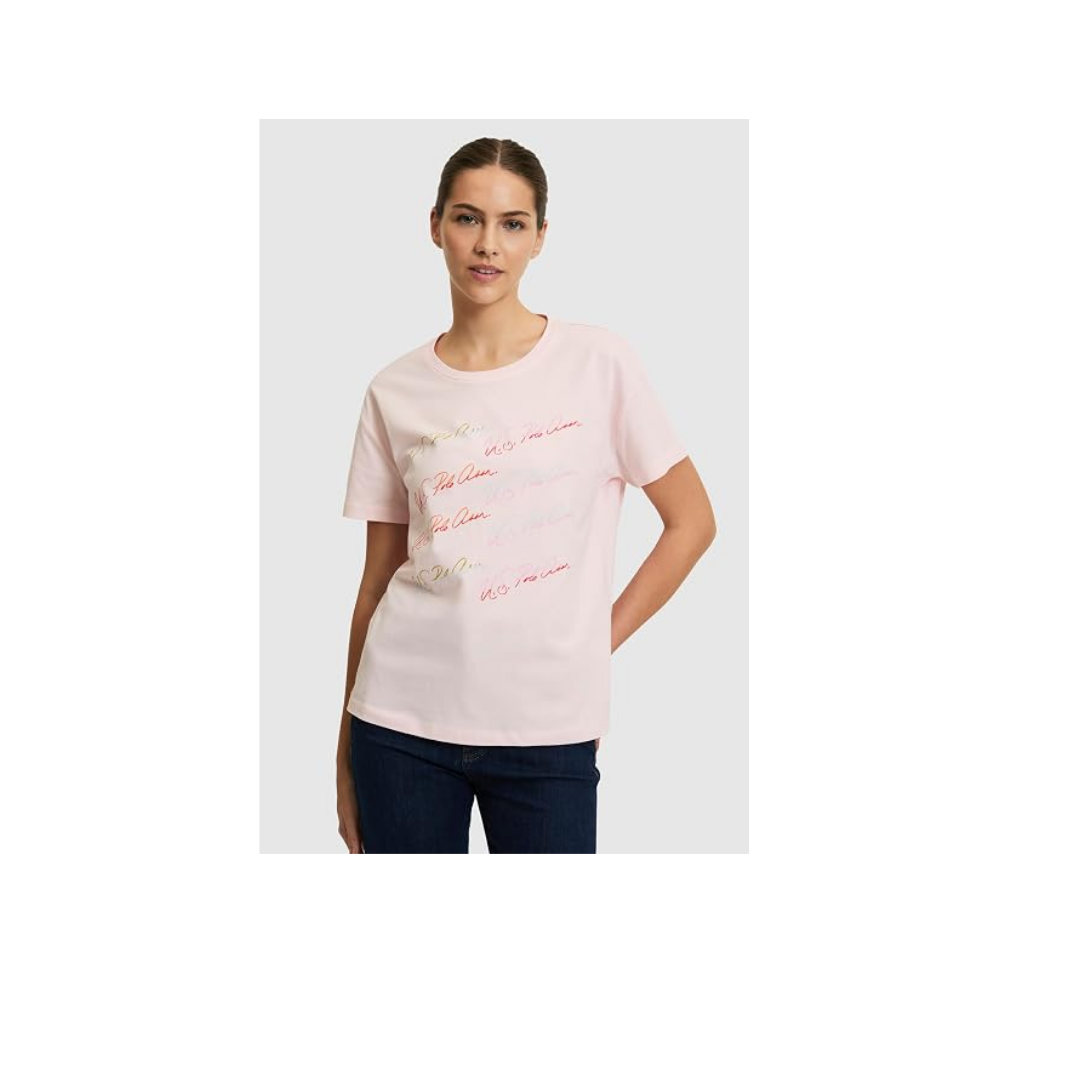 U.S. Polo Assn. Kadın Açık Pembe Tişört 50323561-VR078