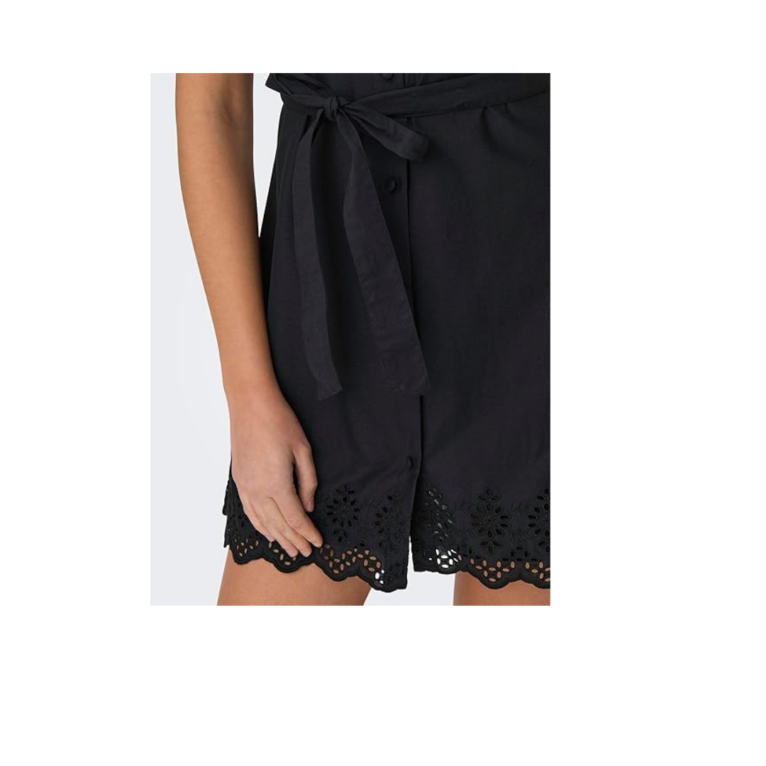 ONLY ONLLOU LIFE EMB S/S SHIRT DRESS PTM Elbise Kadın