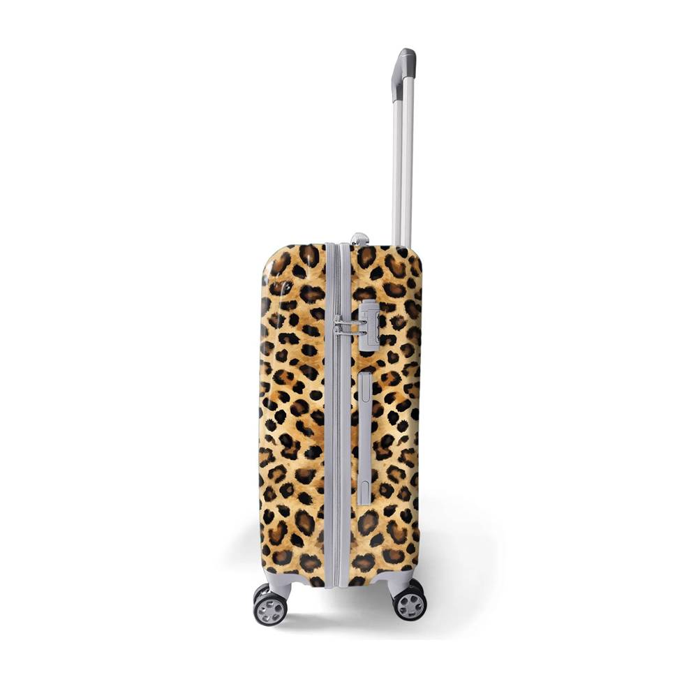Coral High Leopar Desenli Orta Boy Valiz