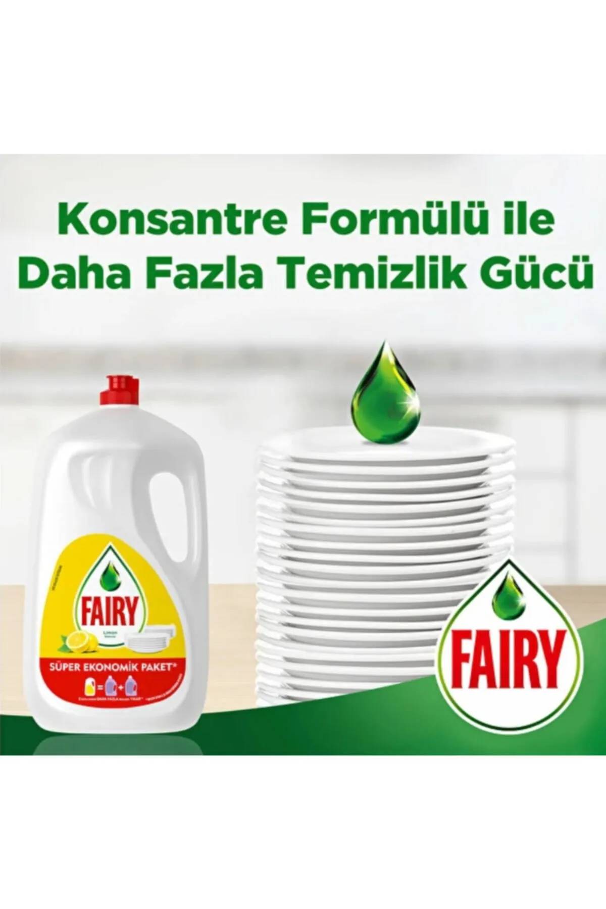 Fairy Limon Kokulu Sıvı Bulaşık Deterjanı Süper Ekonomik Paket 2600 ml