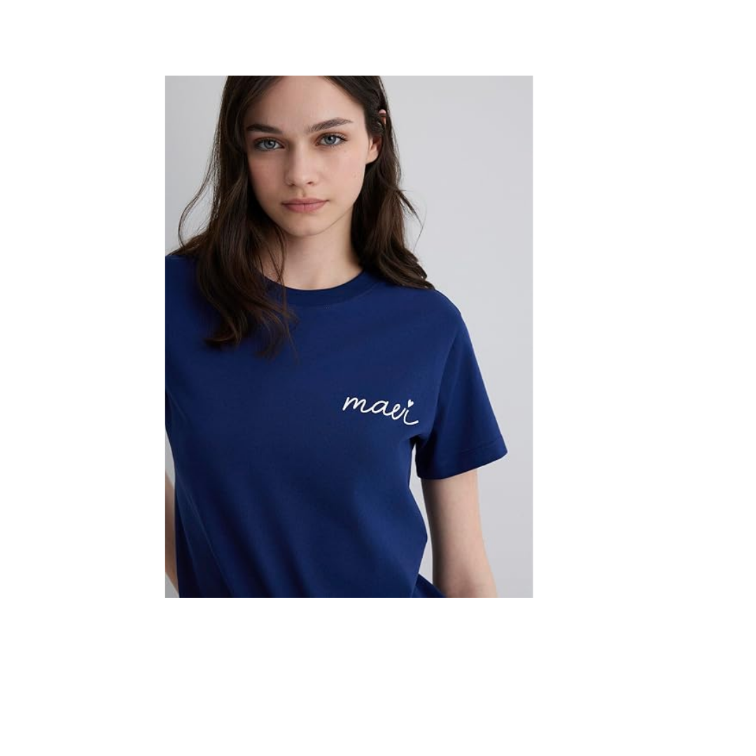 Mavi Logo Baskılı Beyaz Tişört Semi Slim Fit/Yarı Dar Kesim 1612962-620