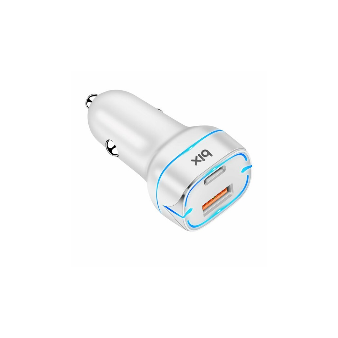Bix BX-CCP36WT 36W QC 3.0 USB PD Araç İçi Hızlı Şarj Adaptörü Beyaz