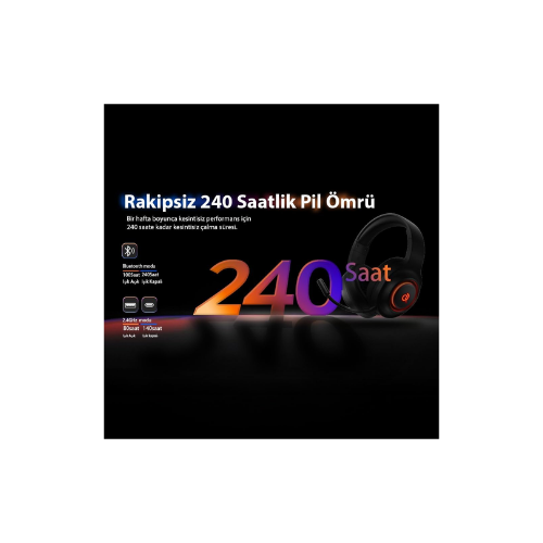 QCY HeroaD V200 RGB 7.1 Kablosuz Gaming Kulaklık