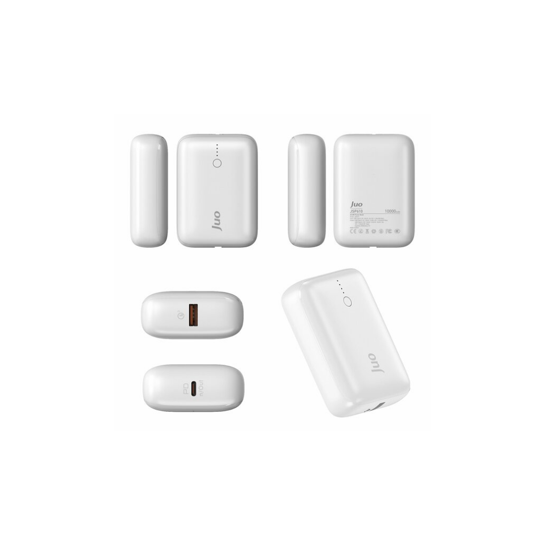 Juo 10000mAh 22.5W USB-A  Powerbank Taşınabilir Hızlı Şarj Cihazı Beyaz