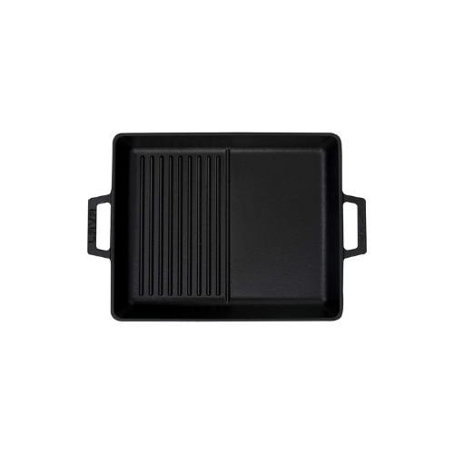 Lava Metal Döküm Izgara Tava Metal Kulplu 26x32cm Siyah