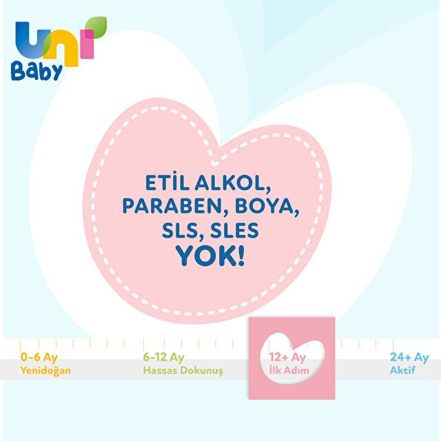 Uni Baby İlk Adım 12+ Ay 52 li Islak Mendil