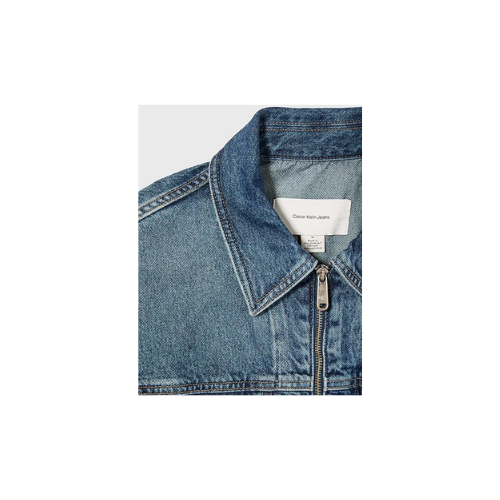 Calvin Klein Denim Cropped Jacket Cold Spring Ceket Kadın Mavi