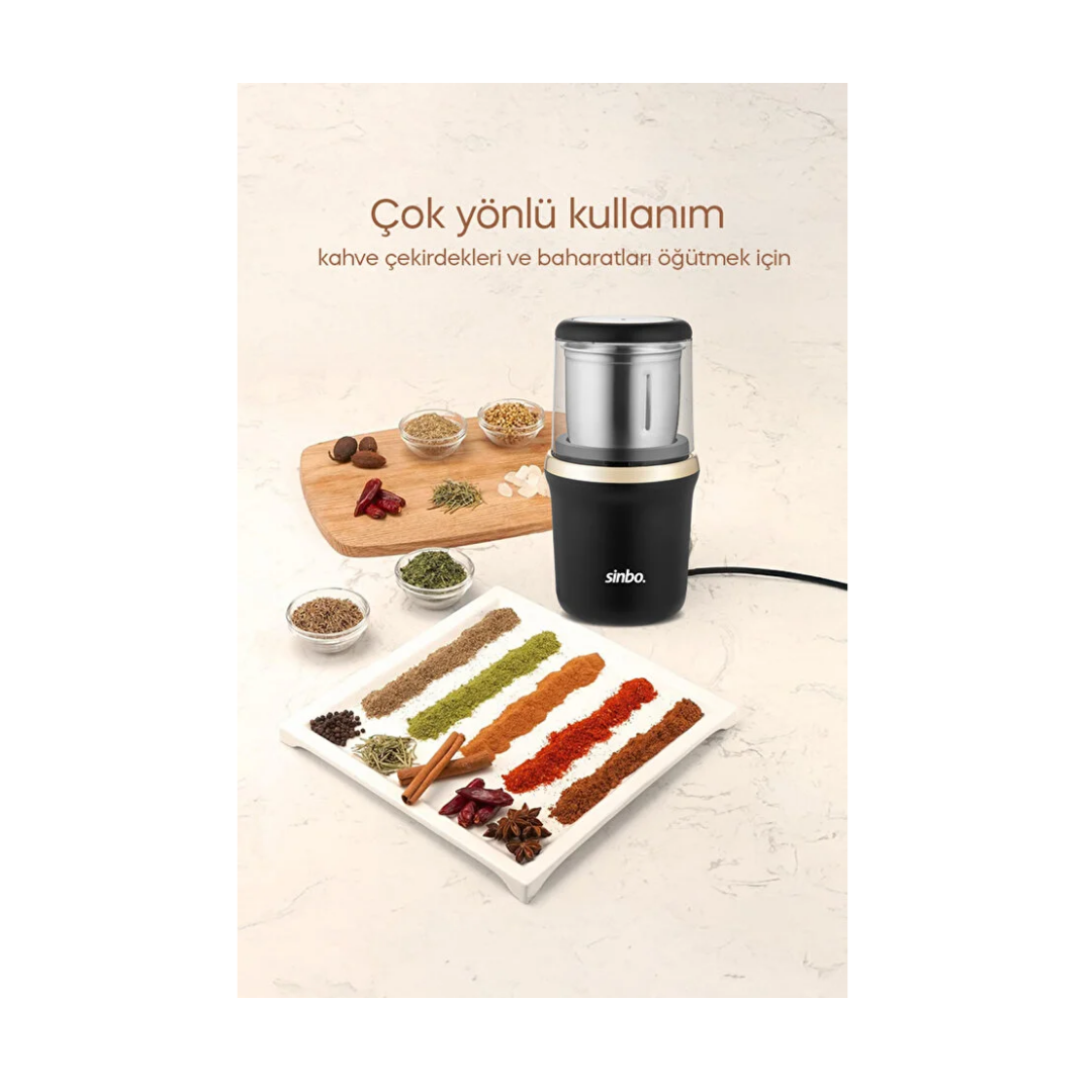 Sinbo SCM-2997 KAHVE-BAHARAT ÖĞÜTÜCÜ GOLD