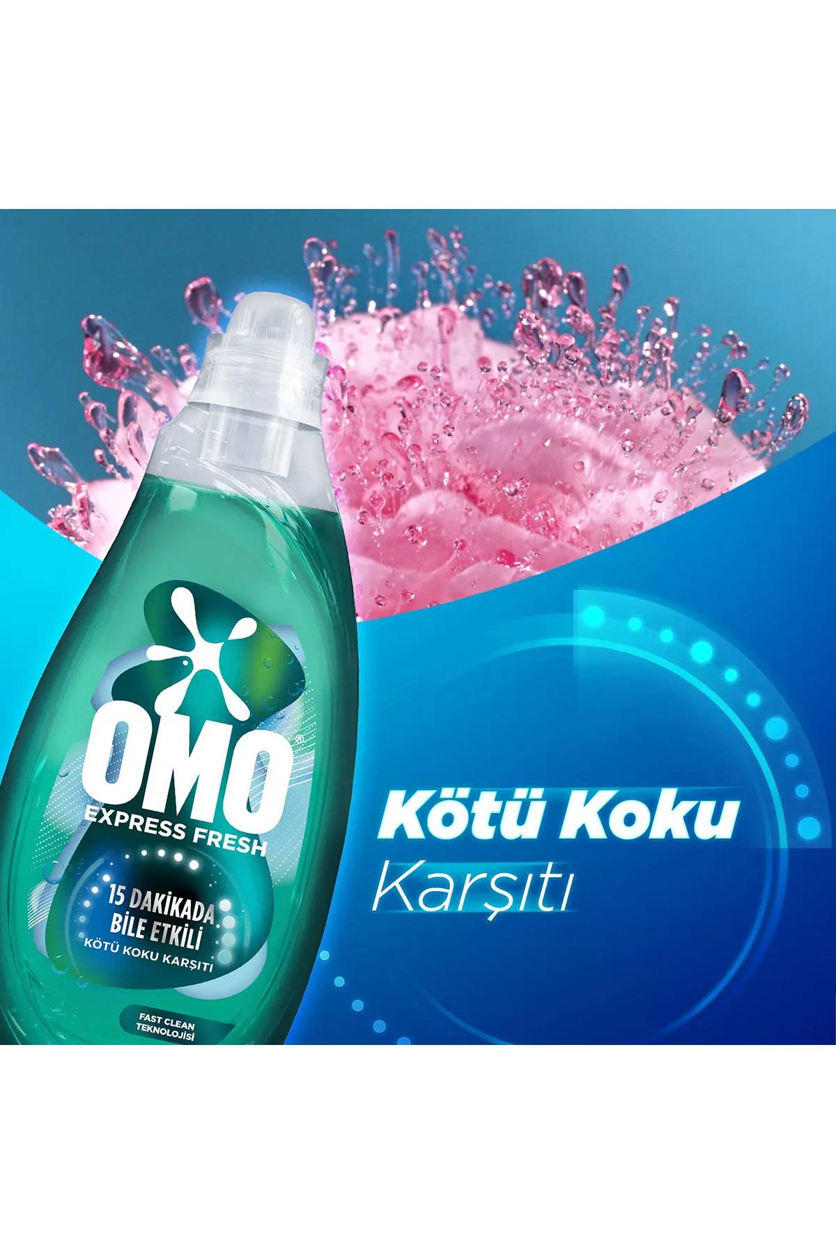 Omo Express Fresh Beyaz ve Renkliler Sıvı Çamaşır Deterjanı 37 Yıkama 1480 ml