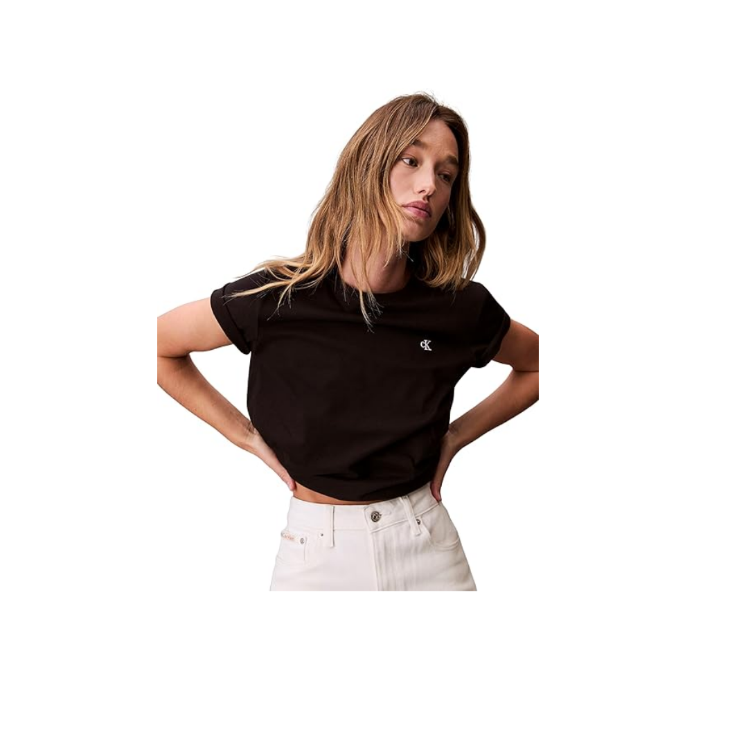 Calvin Klein SS MONOGRAM CREW TEE Tişört Kadın