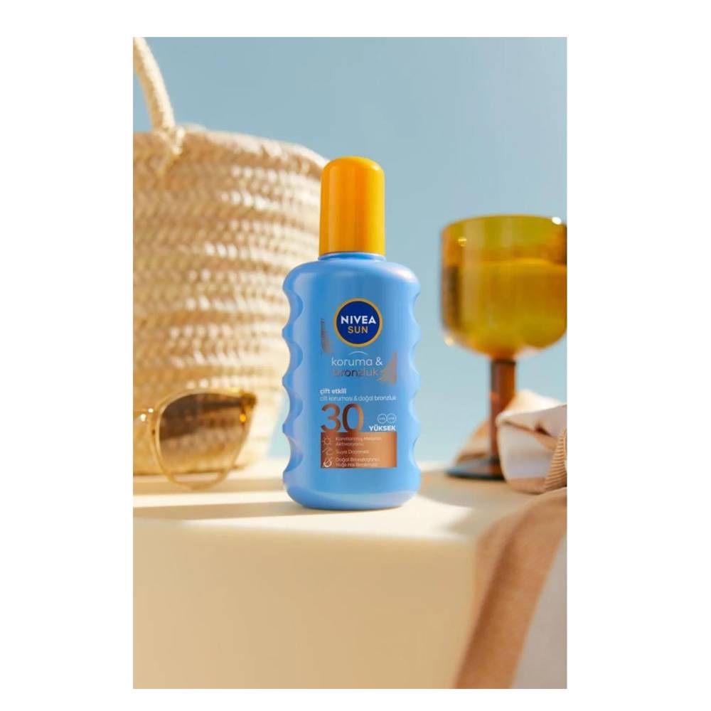 Nivea Sun SPF30 Koruma & Bronzluk Güneş Yağı 200 ml Sprey